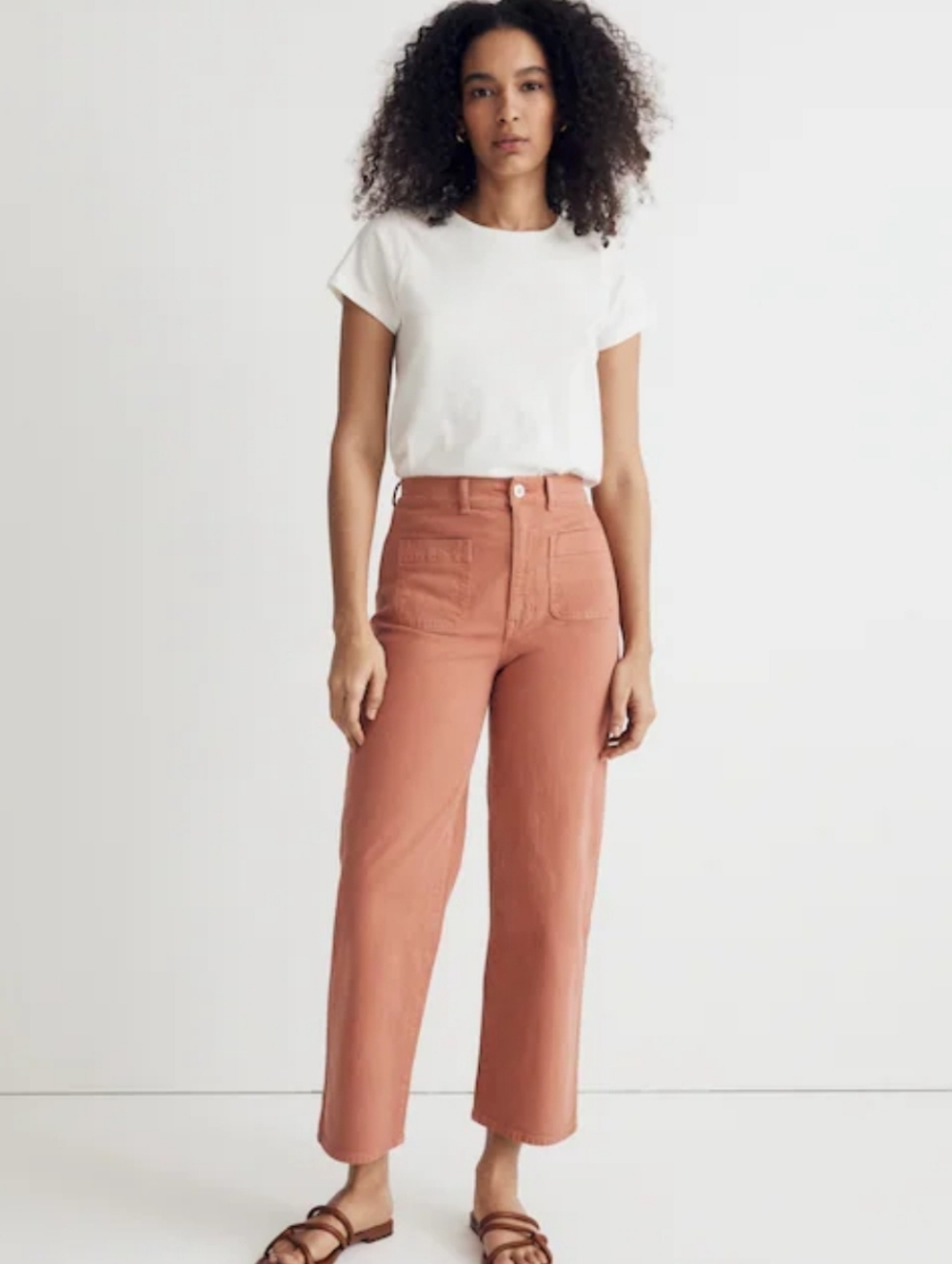 Madewell  Emmett 2.0 Wide-Leg Crop Pants orchid color Size 26 Like new